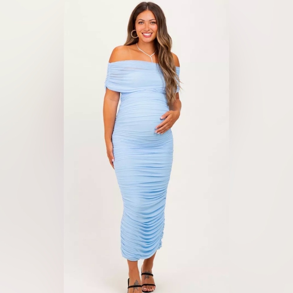 Pinkblush Size Small Maternity Dress- baby blue
